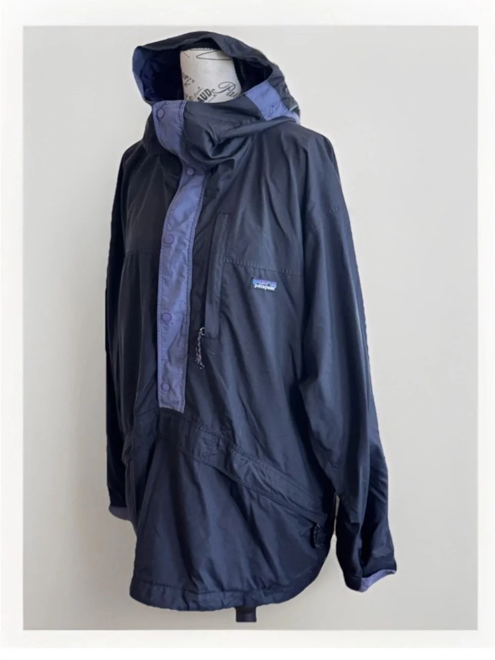 Vintage 90s Patagonia Back Bowl Anorak Half Zip Snap Front Pullover Jacket M